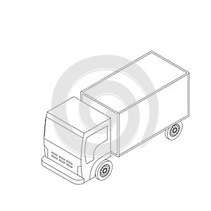 Isometric truck icon