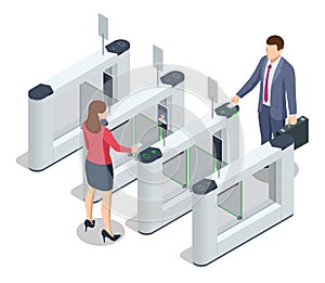 Isometric Turnstile. Access control equipment. Magnetic card access turnstiles. Electronic turnstile. Automatic