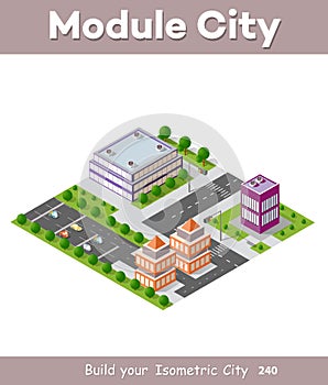 Isometric urban skyscraper