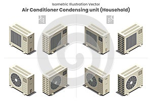 Isometric Vector Aircon Condensing unit type1