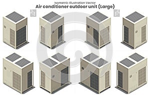 Isometric Vector Large Air conditioner VRF Type 1