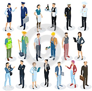 Isometric vector people