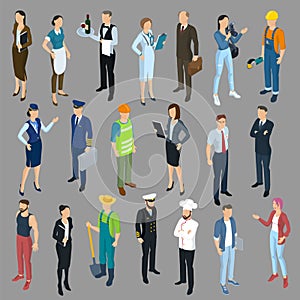 Isometric vector people