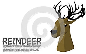 Isometric view of deer on transparent background