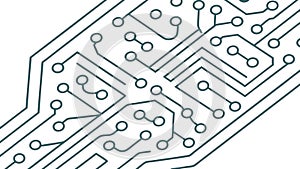 Isometric View of a Digital Circuit Board Technology Background. vector design Generative AI