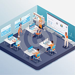 Futuristic Tech Education and Data Presentation