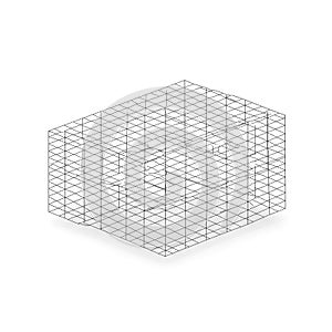 Wireframe Cube Structure