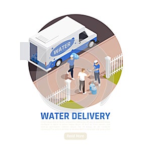 Isometric Water Delivery Background