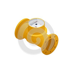 Isometric Water Meter Icon