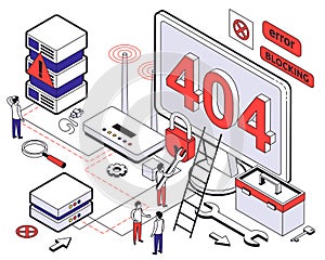 Isometric Web Hosting Icon Set