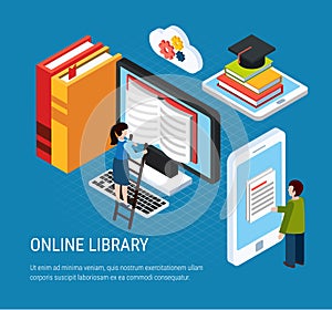 Isometric Webinar Colored Composition