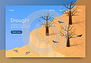 Isometric is Written Drought Landing Page 3d. photo