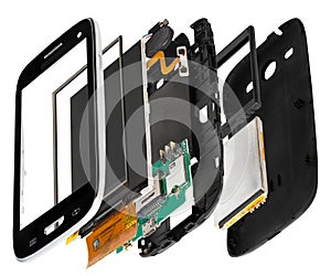 isometry disassembled smartphone photo