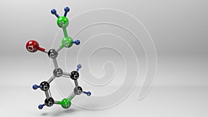 Isoniazid molecule 3D illustration.