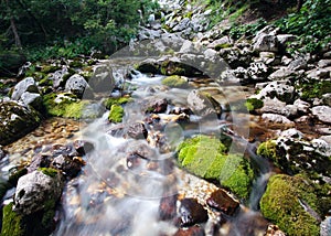 SoÃÂa or Isonzo River near its springs, Bovec area, Slovenia