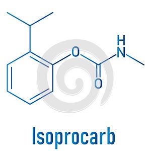 Isoprocarb insecticide molecule. Skeletal formula.