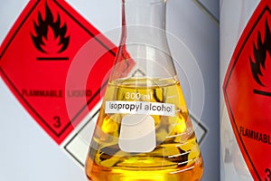 Isopropyl alcohol , a chemical used in laboratory or industry