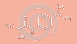 Isoproturon herbicide molecule. Skeletal formula.