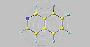 Isoquinoline molecular structure isolated on grey