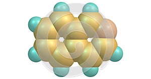 Isoquinoline molecular structure isolated on white