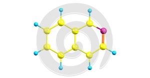 Isoquinoline molecular structure isolated on white