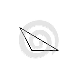 isosceles triangle icon. Element of geometric figure for mobile concept and web apps. Thin line isosceles triangle icon can be