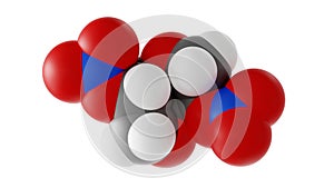 isosorbide dinitrate molecule, nitrates and nitrites molecular structure, isolated 3d model van der Waals photo