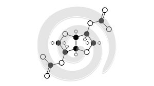 isosorbide dinitrate molecule, structural chemical formula, ball-and-stick model, isolated image nitrates and nitrites photo