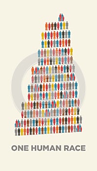 Vector Isotype pictograms as babel tower photo