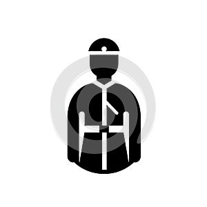 Isotype Style Pictogram Of Soldier