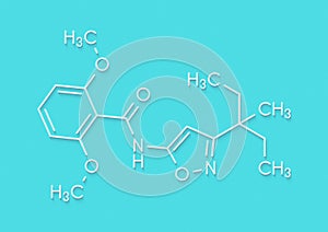 Isoxaben herbicide molecule. Skeletal formula.