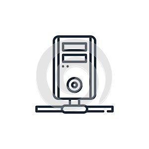 isp icon vector from cyber security concept. Thin line illustration of isp editable stroke. isp linear sign for use on web and