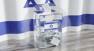 Israel - ballot box - voting, election concept
