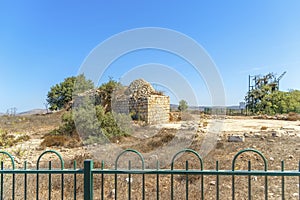 Israel Bethel. View of officially identified spot The Rock of Jacobs dream in Bethel as described in genesis 28-12-19 in the old t photo