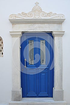 In israel, blue old craftmanship door