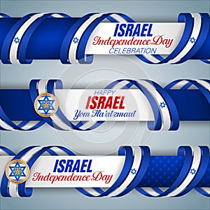 Israel, celebration of Independence day, web banners