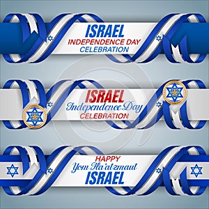 Israel, celebration of Independence day, web banners