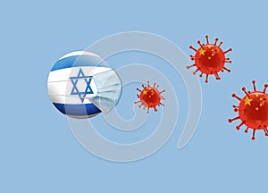 Israel Corona virus attack concept.