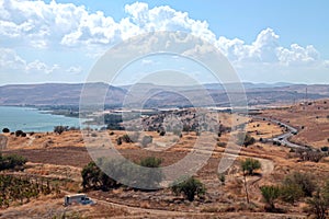 Israel countryside, Galilee sea, Tiberias.