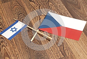 Israel end Czech Republic Flags