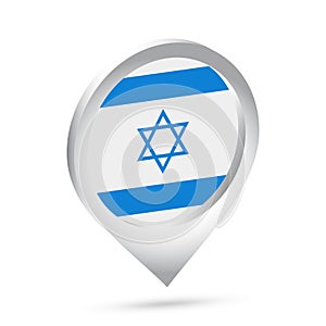 Israel flag 3d pin icon