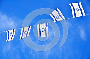 Israel Flag chain on Independence Day