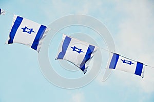 Israel Flag on Independence Day