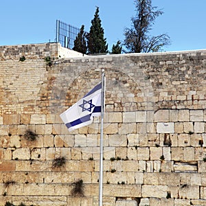 Israel Flag and The Wailing Wall