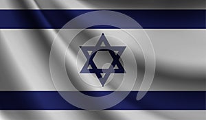 Israel flag waving. background for patriotic and national design. illustration