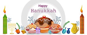 Israel Holiday for Festival of Light Happy Hanukkah celebration background