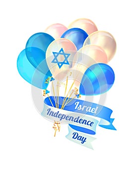 Israel independence day. Vector card