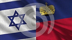 Israel and Liechtenstein Flag - Two Flags Together photo