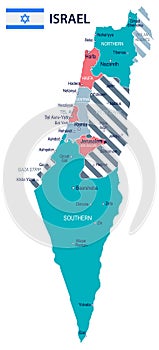 Israel - map and flag illustration