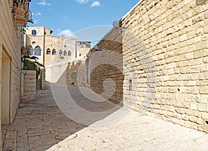 Israel. Narrow small street in ancient Yaffo